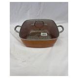 Copper Chef 11' Deep pan with glass Lid