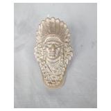Brass Indian head clip, 4' long