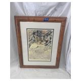 Signed Douglas R. Laird 'King of the Hill' Print