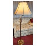 Working Vintage Metal Floor Lamp 57'H