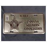 Indiana sheriff association license plate