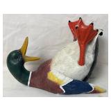 Resin Mallard Duck on It's Back 10.25'