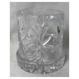 Pressed Glass Candle Holder 4'x4.5'