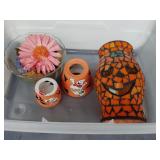 Halloween themed candle globes