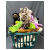Clothes Basket of Dog Toys
