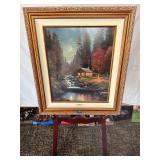 Thomas Kinkade Signed Canvas Print In Ornate Frame