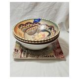 Two - Decorative Resin Bowls 12'