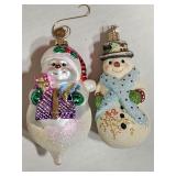(2) Old World Christmas Glass Christmas Ornaments