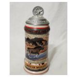 Vintage Beer Stein Budweiser American Wildlife 9''