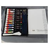 Watercolor paper pad, and paint set