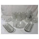 (8) Pressed Glass Tumblers 5.5'  Glass Corn