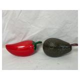 Chili Pepper & Avocado Serving Bowls 8'