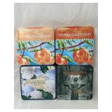 (4) Metal Cookie Tins 6.25'x2'x6'