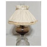 Victorian 'Lion & Baboon' Pattern Oil Lamp19'H