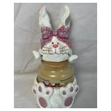 Bunny Candle Holder w/Candle 9.5'