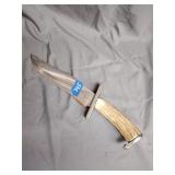 Homemade Bowie style knife with antler handle
