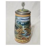 Vintage Budweiser Beer Stein Smoky Mountains 9'H