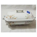 Royal Ironstone China Lidded Vegetable Bowl 10.5'