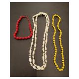3 - Vintage beaded necklaces