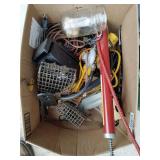 Work light, power cords, suet feeders dust pan