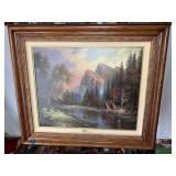 Thomas Kinkade Canvas Print in Ornate Wood Frame