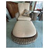 Patio Renaissance, Wicker Chair & Ottoman