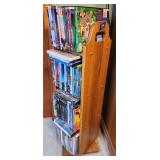 Lg Qty Dvds w/ Rotating Storage/Display Rack 37'H