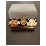 VFW pins, hickok tie clip