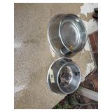 2- Stainless Steel Dog Bowls 9',11'