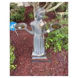 Garden Girl Bird Bath, 40' Plastic