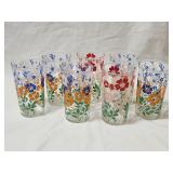 Vintage Glassware w/Floral Print