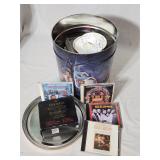 Tin w/ Holiday Themed Cds 11.5'H