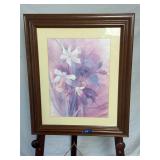 Signed Floral Print in Frame Ali Gardos