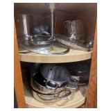 Contents of Lazy Susan - Pots  Pans  Lids 