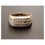 Men's ring stamped 14k with stones