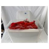Tote with Lid and Contents Christmas paper & boxes