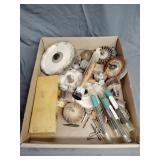 Buffing wheels, wood burning tips, sanding wheels