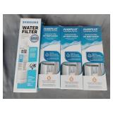 4 Water filters, 1 Samsung, 3 pure plus, new