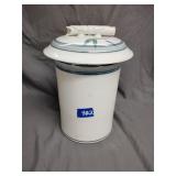 Porcelain canister 11' tall has some damage