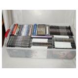 Lg Qty Dvds & Lidded Tote w/ Dean Martin