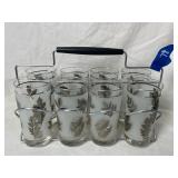(8) Libbey Silver Leaf Frosted Tumblers