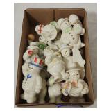 (12) Vintage Porcelain Lenox Snowmen Figurines