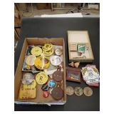 Election buttons, Rochester Zebras buttons, wooden
