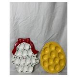 Pfaltzgraff & Bia Devil Egg Plates 11', 12.5'