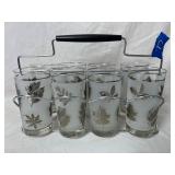 (8) Libbey Silver Leaf Frosted Tumblers
