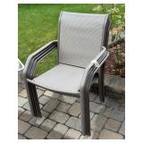 4- Patio Chairs Metal Frame with Mesh Seats