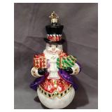 Christopher radko glass snowman ornament