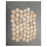 54 - Wheat pennies, one is a 1943 steel