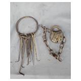 Antique lock and pick set