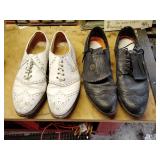 2 pairs of vintage leather golf shoes